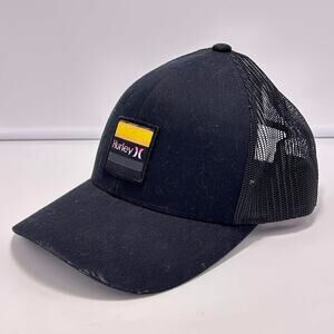 Hurley Overspray Snapback Hat Black Men's One Size
